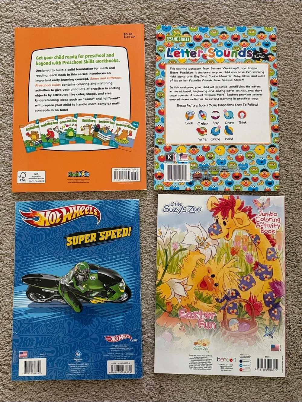 Sesame Street Letter Sounds Activity Book - Red/Blue/Yellow